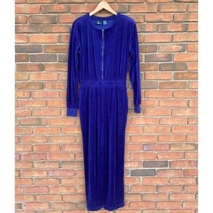 Vintage Lizsport Velour Jumpsuit Size Small